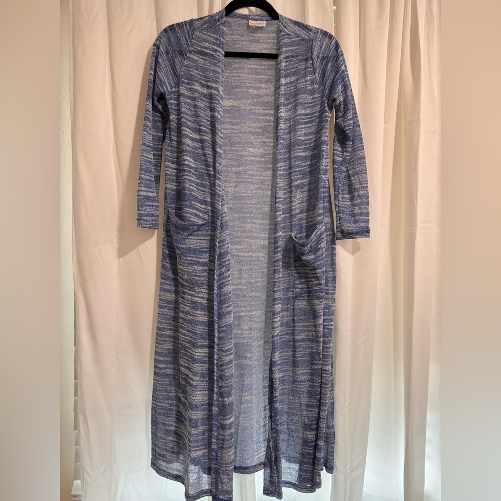LulaRoe Long Blue Cardigan - Size S
